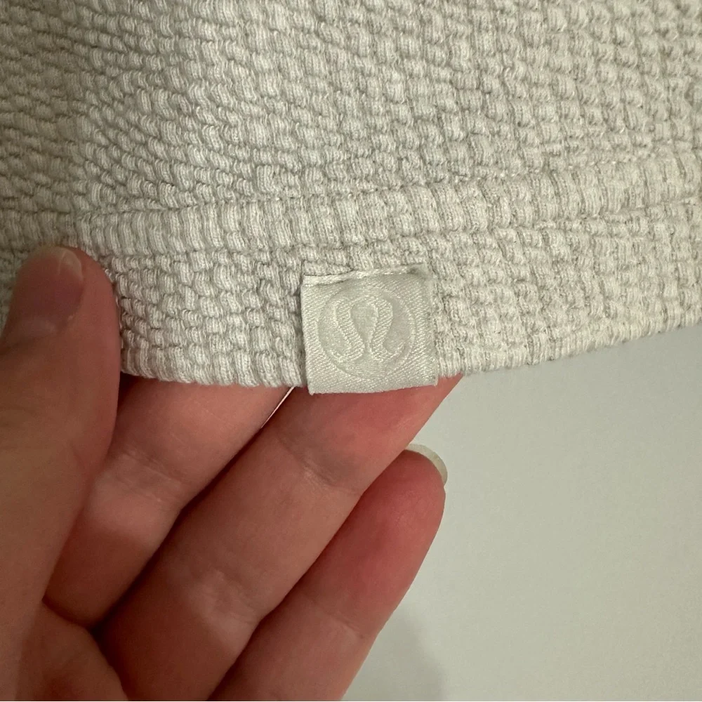 Lululemon Ribbed Funnel Neck Pullover Heathered‎ White Opal Size Xs/S